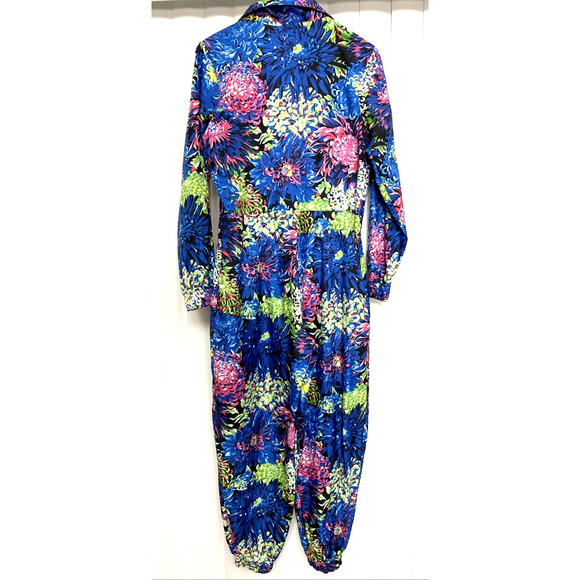 NWOT Victoria's Secret VS Mary Katrantzou Jumpsuit Floral Blue Long Slee… - Picture 7 of 8
